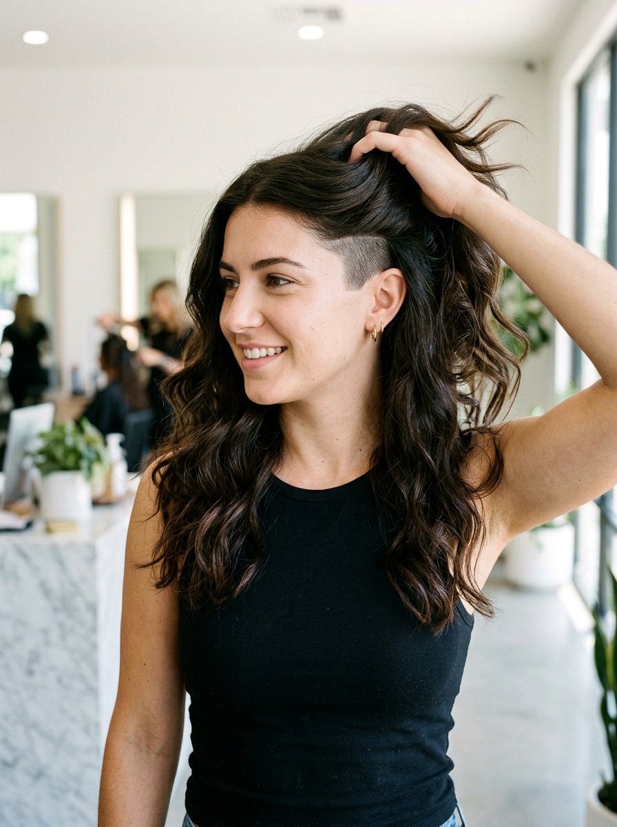 Soft Undercut Long Hair - 20 soft goth haircut ideas - 20 soft goth haircut ideas