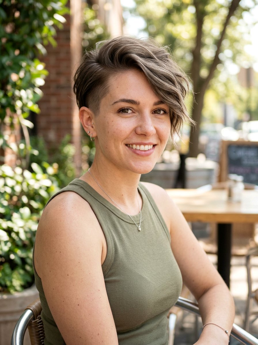 Soft Undercut Pixie - 20 college girls haircut ideas for campus - 20 college girls haircut ideas for campus