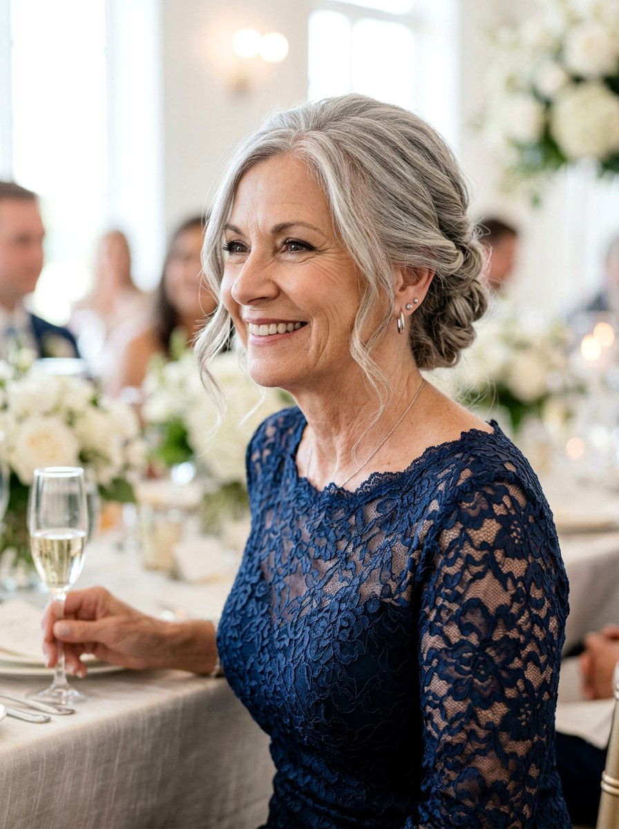 Soft Updo With Face Framing Pieces - 20 older women wedding guest hair ideas