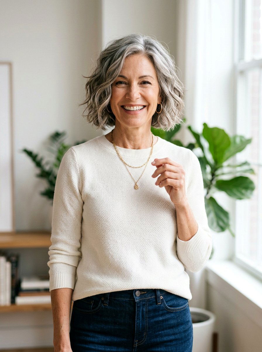 Soft Waves Chic Textured Bob Over 50 - 20 wavy bob for women over 50 - 20 wavy bob for women over 50