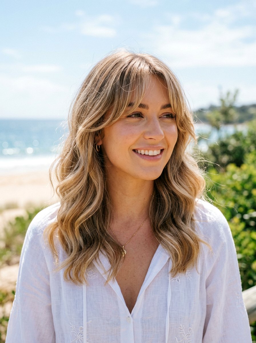 Soft Waves With Curtain Bangs - 20 college girls soft waves hairstyle - 20 college girls soft waves hairstyle