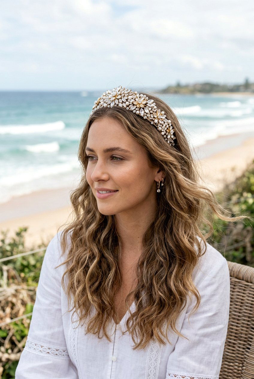 Soft Waves With Headband - 20 romantic hairstyles for weddings - 20 romantic hairstyles for weddings