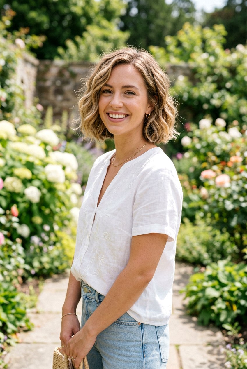 Soft Wavy Bob For Summer - 20 summer hairstyles for short hair - 20 summer hairstyles for short hair