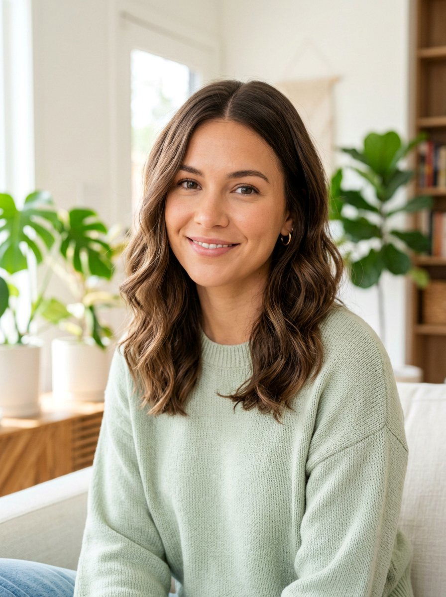 Soft Wavy Shoulder Length Hair - 20 flattering haircut for rectangle face women - 20 flattering haircut for rectangle face women