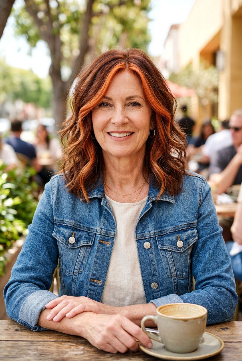 Soft auburn with money piece - 20 soft auburn hair color for older women - 20 soft auburn hair color for older women