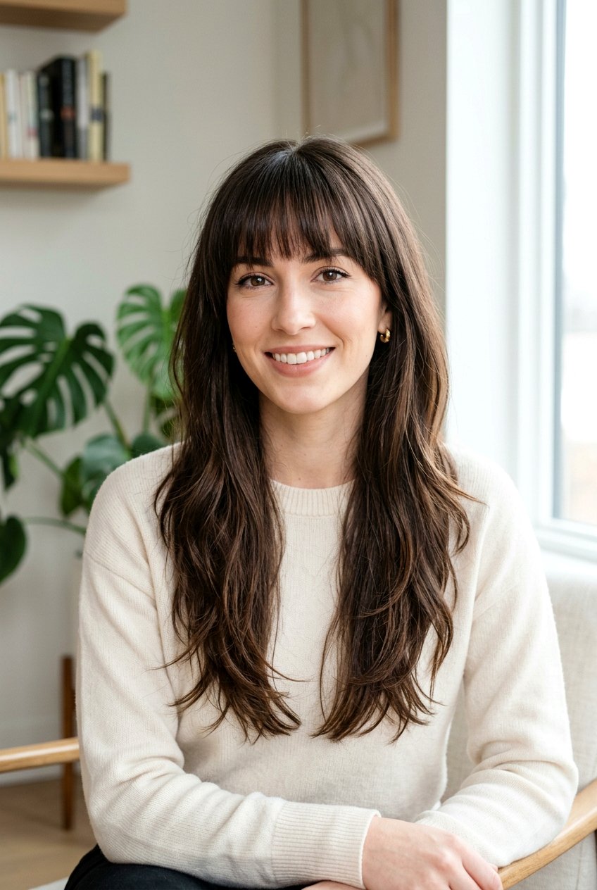 Soft blunt bangs for long face - 20 bangs for long face - 20 bangs for long face