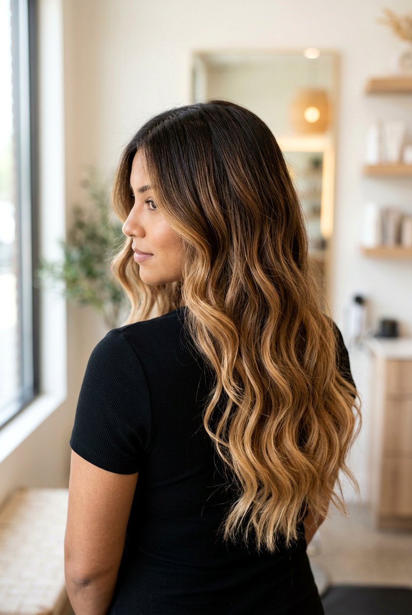 Soft caramel ombre for brunettes - 20 brunette hair with caramel highlights - 20 brunette hair with caramel highlights