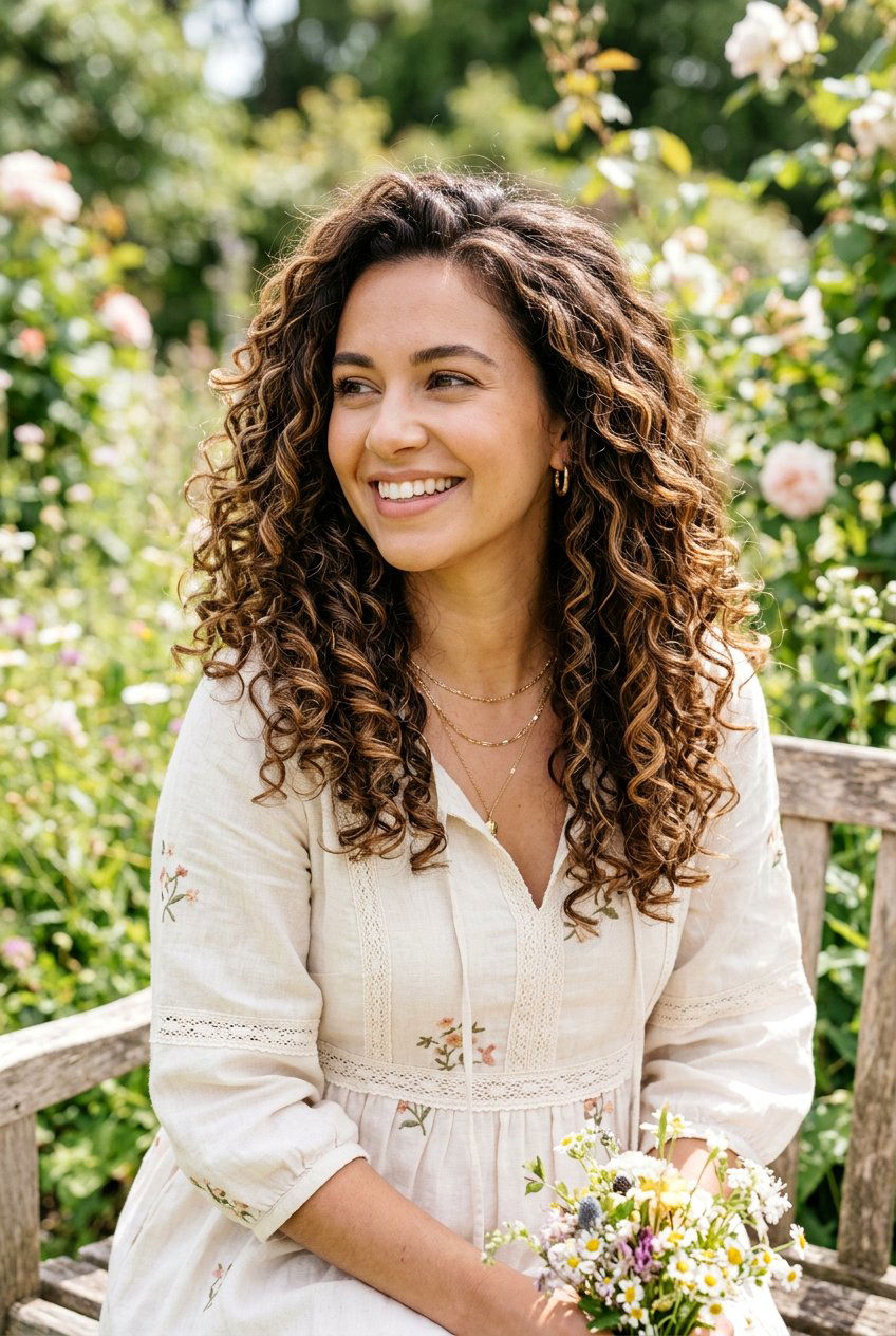 20 Beautiful Delicate Caramel Ribbons for Mature Brunettes