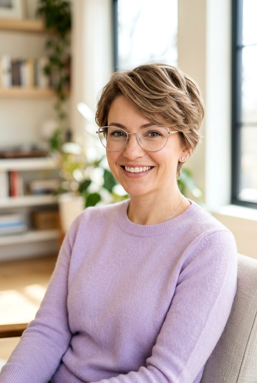 Soft feathered pixie for glasses - 20 feathered pixie for women with glasses - 20 feathered pixie for women with glasses