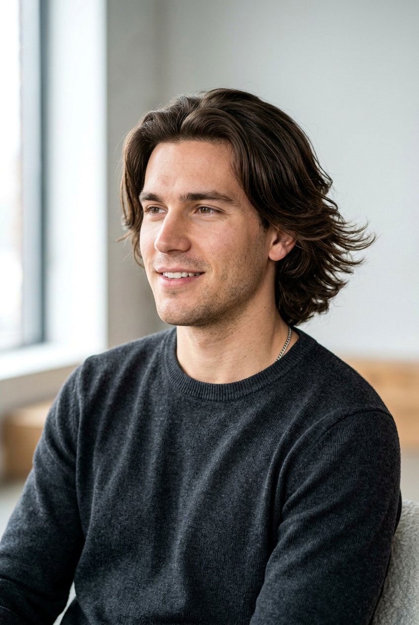 Soft middle part flow - 20 middle part haircut men - 20 middle part haircut men