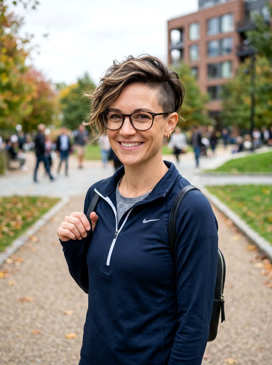 Soft undercut pixie - 20 short layered cut for women with glasses - 20 short layered cut for women with glasses