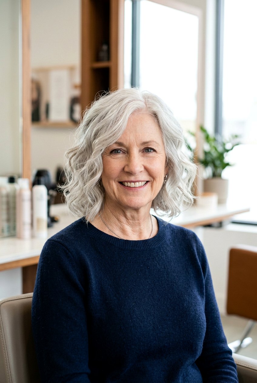 Soft waves for thin hair - 20 medium hairstyles for women over 60 - 20 medium hairstyles for women over 60