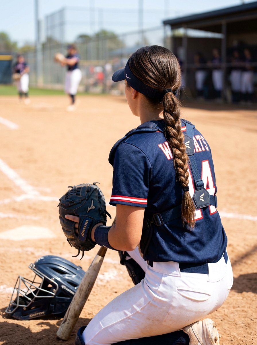 Softball Low Ponytail With Simple Braid - 20 softball braid ponytail - 20 softball braid ponytail