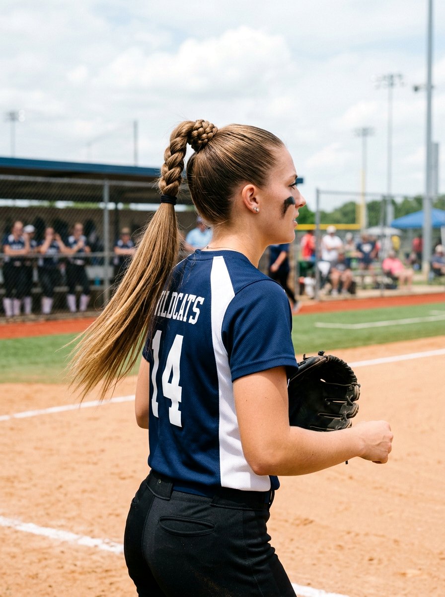 Softball Ponytail With Braided Wrap - 20 softball braid ponytail - 20 softball braid ponytail