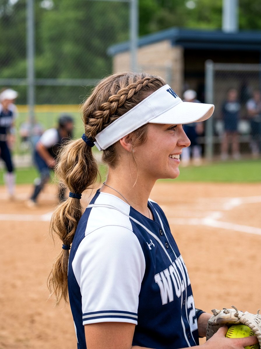 Softball Ponytail With Side French Braid - 20 softball braid ponytail - 20 softball braid ponytail