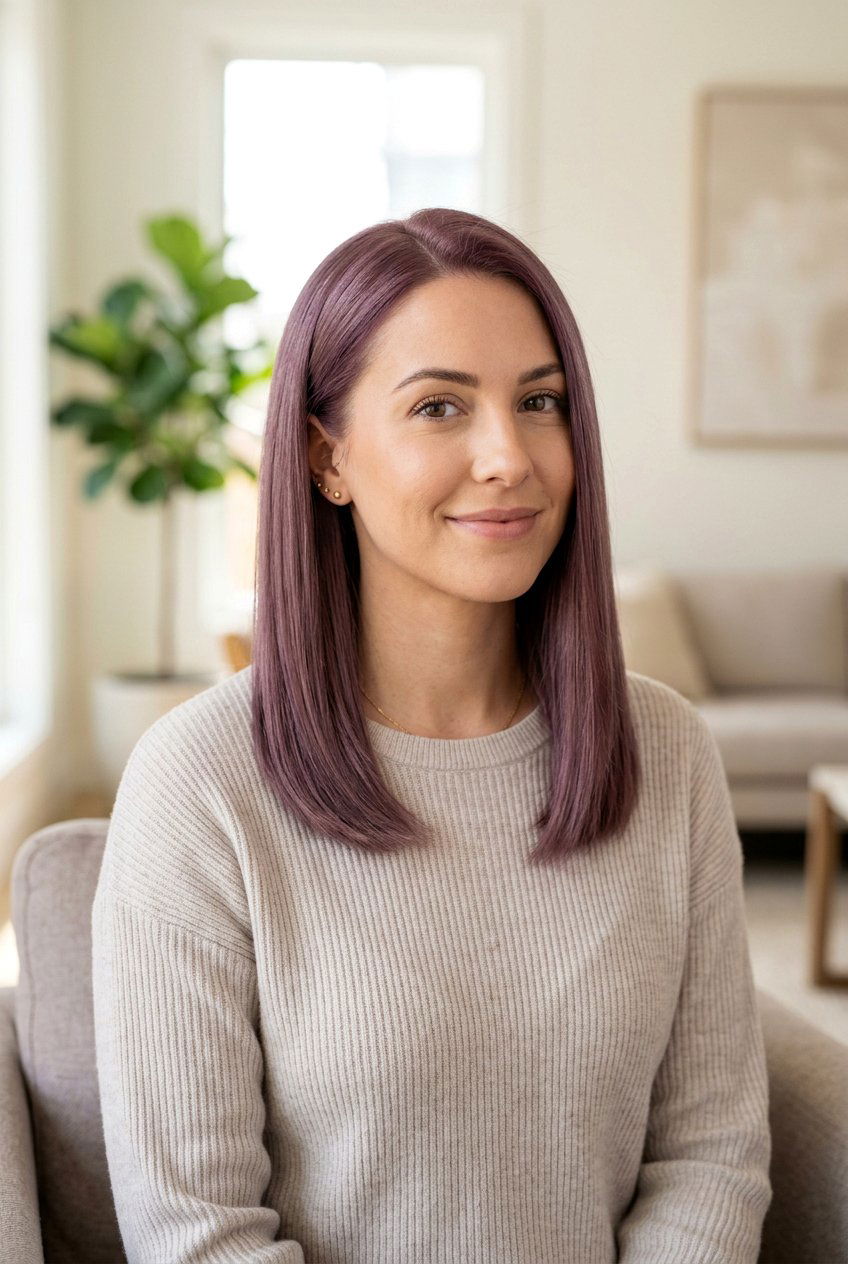 Solid Mauve Hair Color - 20 mauve hair color ideas - 20 mauve hair color ideas
