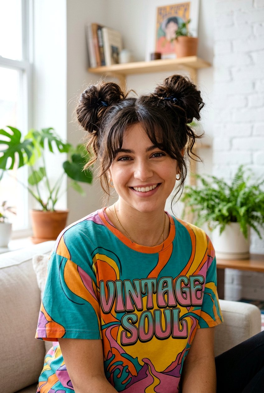 Space Bun Messy Bun - 20 messy bun for moms with thin hair - 20 messy bun for moms with thin hair