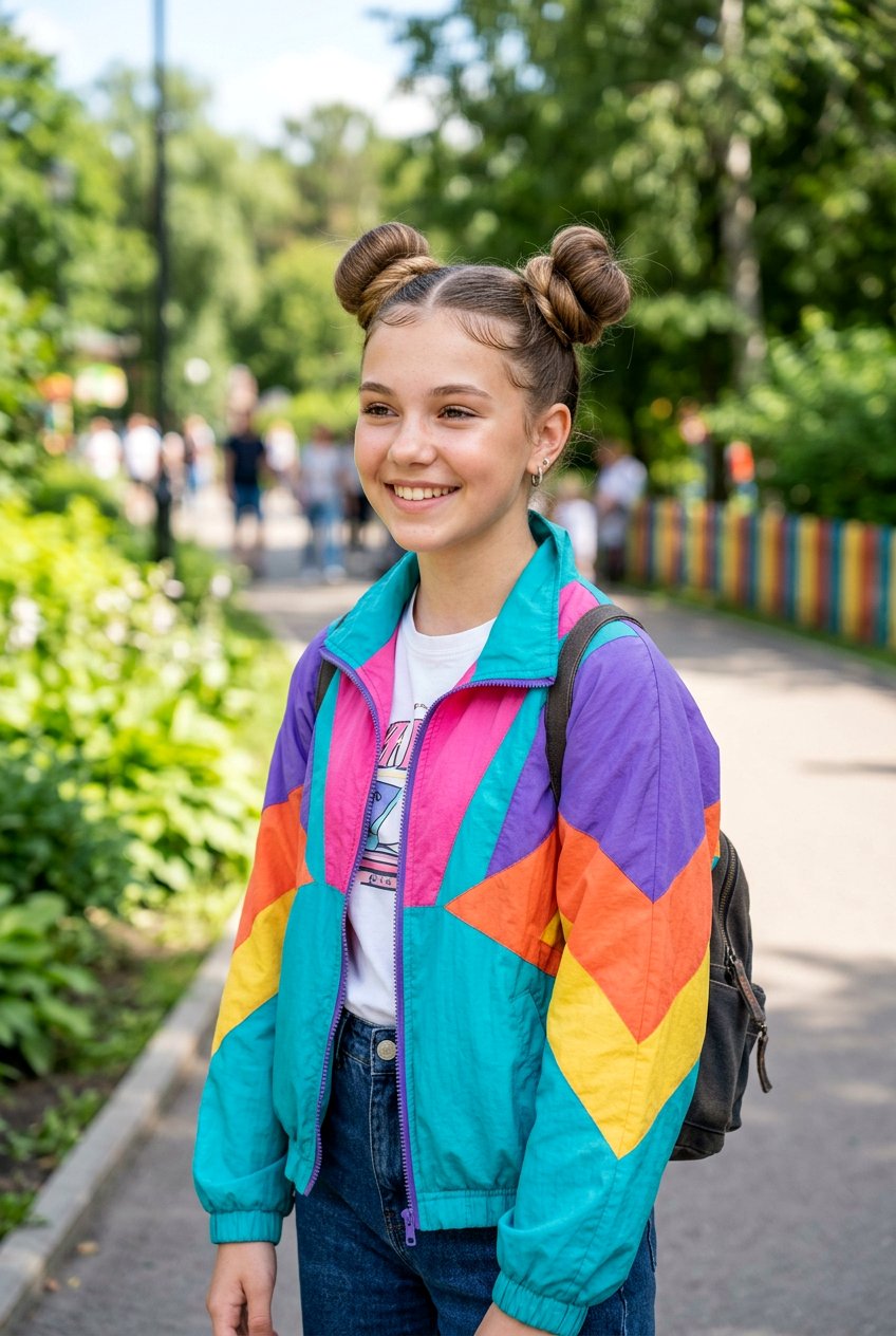 Space Buns - 20 first day of school hairstyle for teens - 20 first day of school hairstyle for teens