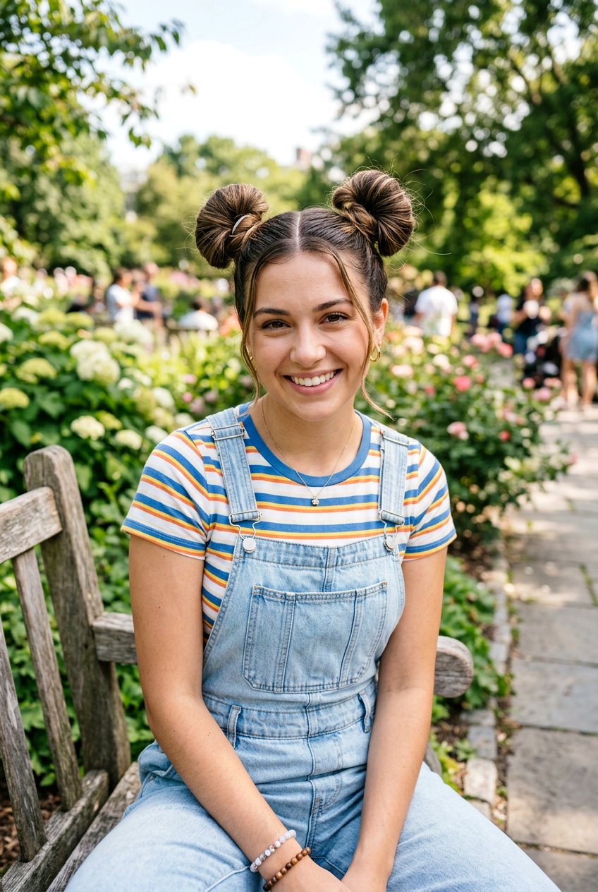 Space Buns - 20 easy hairstyles for mornings - 20 easy hairstyles for mornings