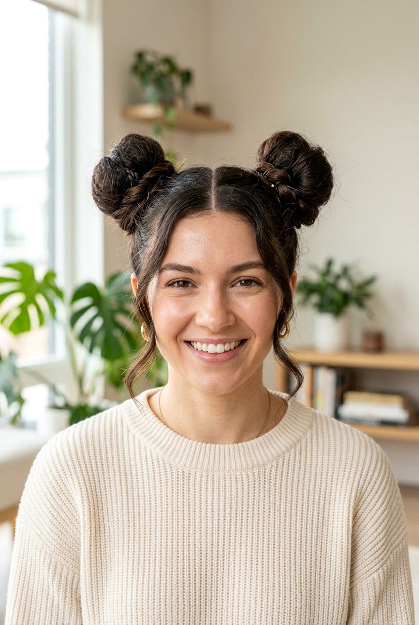 Space Buns - 20 high bun hairstyles - 20 high bun hairstyles