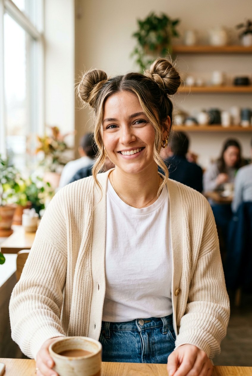 Space Buns - 20 one minute hairstyles - 20 one minute hairstyles