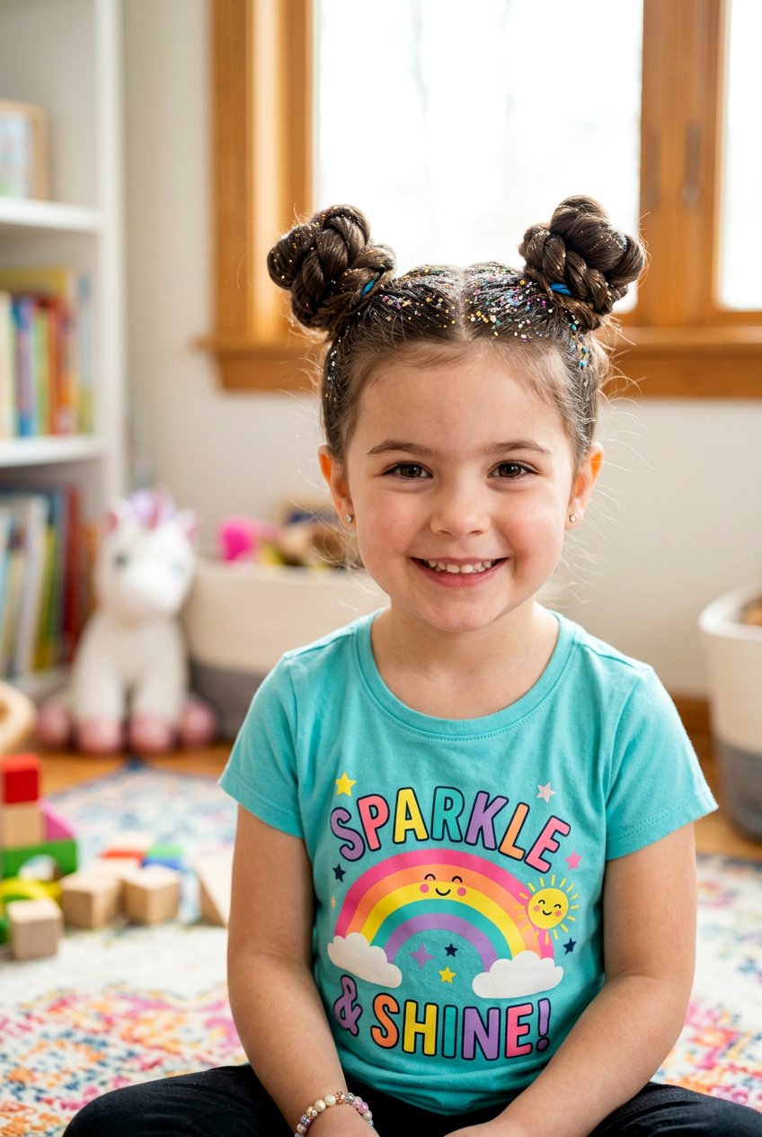 Space Buns - 20 little girls hairstyle ideas for school - 20 little girls hairstyle ideas for school