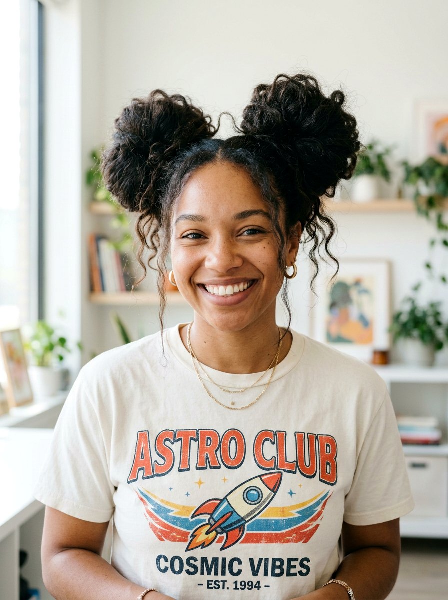 Space Buns - 20 road trip bun hairstyle - 20 road trip bun hairstyle