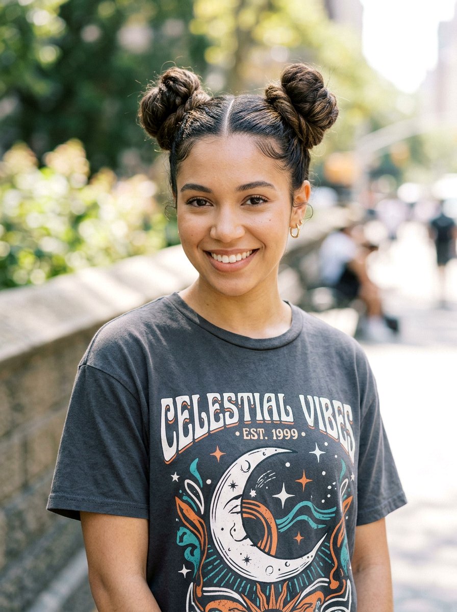 Space Buns - 20 simple hairstyle for graduation day - 20 simple hairstyle for graduation day