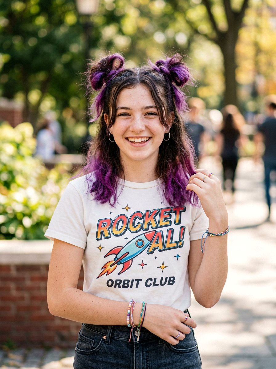 Space Buns For Medium Hair - 20 quick school hairstyle for medium hair - 20 quick school hairstyle for medium hair