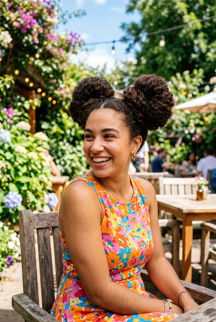 Space Buns For Thick Hair - 20 pool hairstyle for thick long hair - 20 pool hairstyle for thick long hair