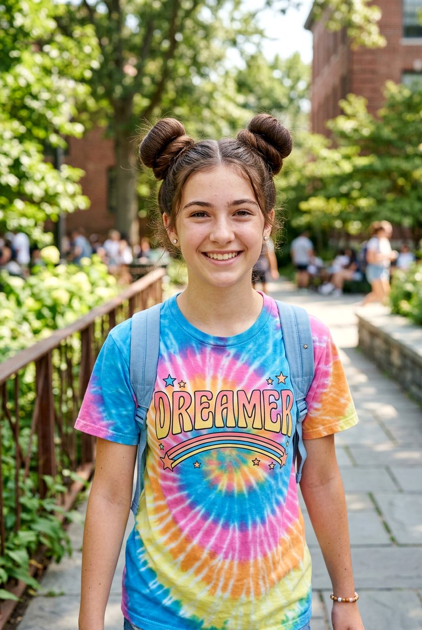 Space Buns Long Hair - 20 school hairstyle for teenage girls with long hair - 20 school hairstyle for teenage girls with long hair