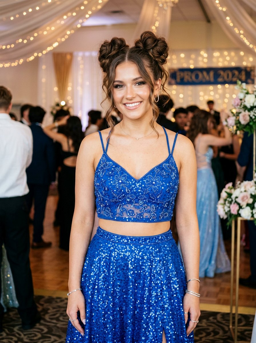 Space Buns Medium Hair - 20 prom hairstyles for fine medium hair - 20 prom hairstyles for fine medium hair