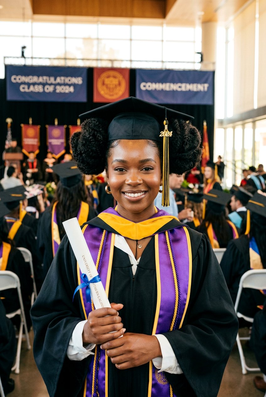 Space Buns On Natural Hair - 20 black women graduation natural hairstyles - 20 black women graduation natural hairstyles