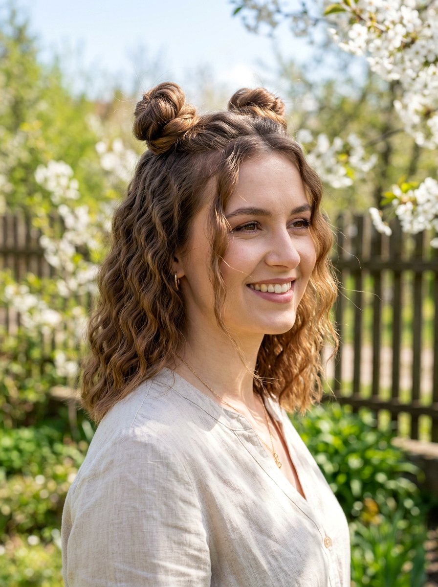 Space Buns Waves - 20 overnight bun waves hairstyle - 20 overnight bun waves hairstyle
