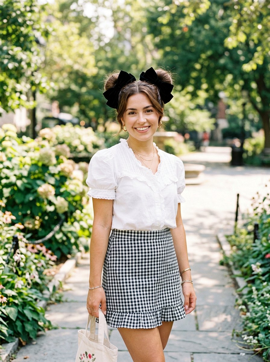 Space Buns With Bows - 20 party space buns hairstyle - 20 party space buns hairstyle