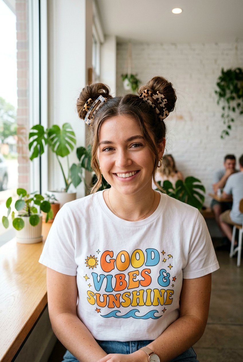 Space Buns With Claw Clips - 20 claw clip bun for thick hair - 20 claw clip bun for thick hair