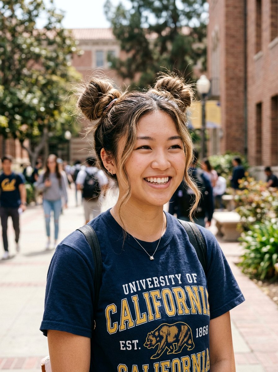 Space Buns With Face Framing Pieces - 20 viral school hairstyle ideas - 20 viral school hairstyle ideas