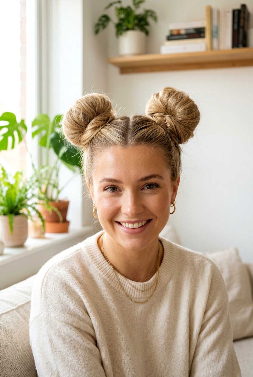 Space buns - 20 picture day hairstyles - 20 picture day hairstyles