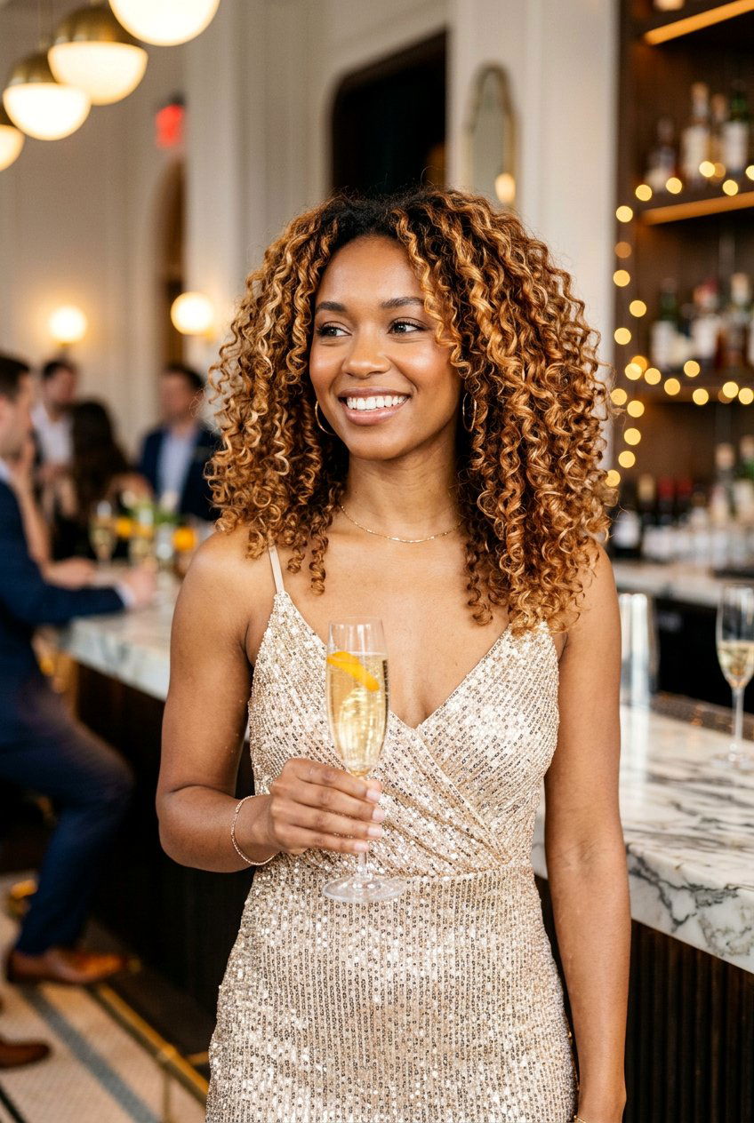 Sparkling Cider Copper Balayage - 20 copper balayage for curly hair women - 20 copper balayage for curly hair women