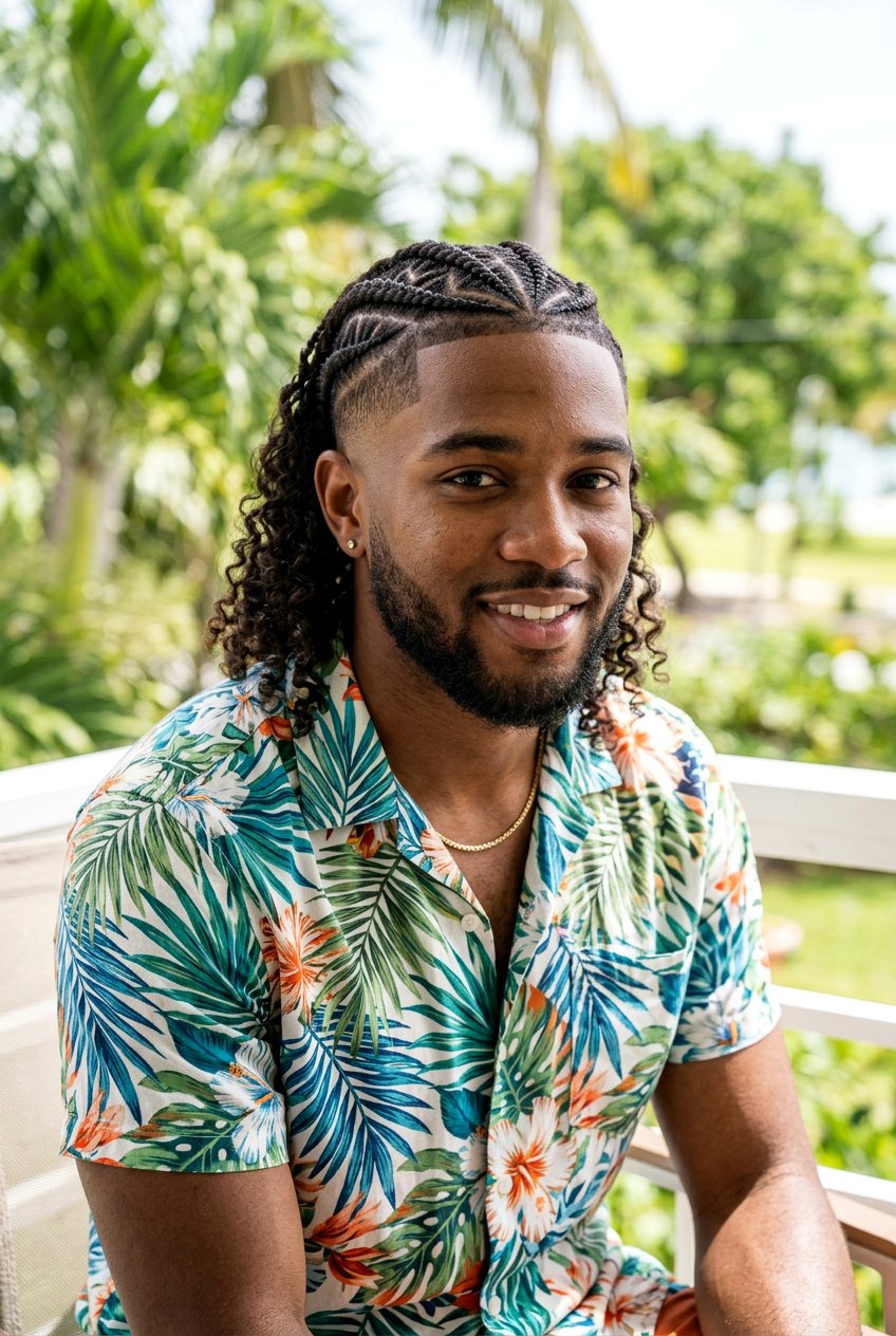 Spider Braids Cornrows With Mid Fade - 20 cornrows for men with fade - 20 cornrows for men with fade