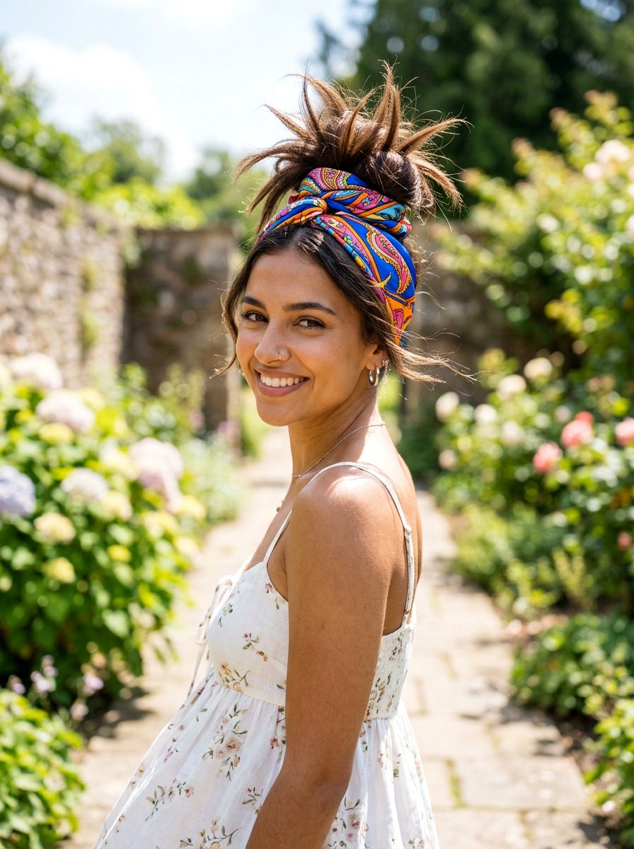 20 Trendy Y2K Spiky Bun Hairstyle Ideas for an Edgy Vibe