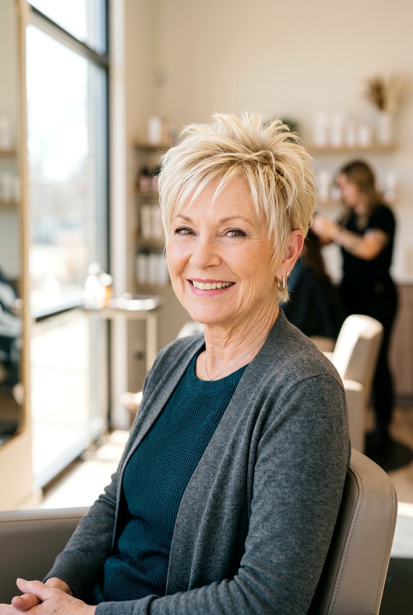 20 Bold & Short Spiky Haircuts for Older Women to Rock