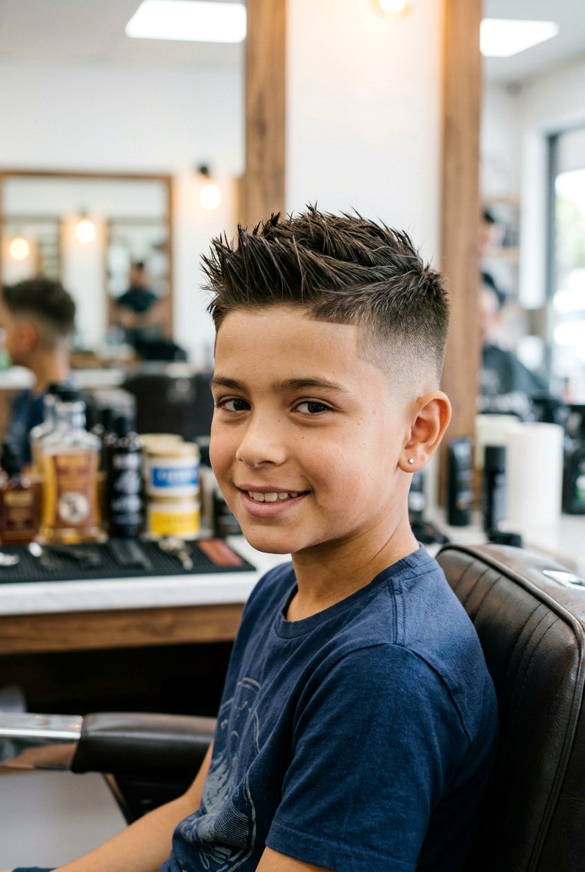 Spiky Front Fade - 20 hairstyles for boys - 20 hairstyles for boys