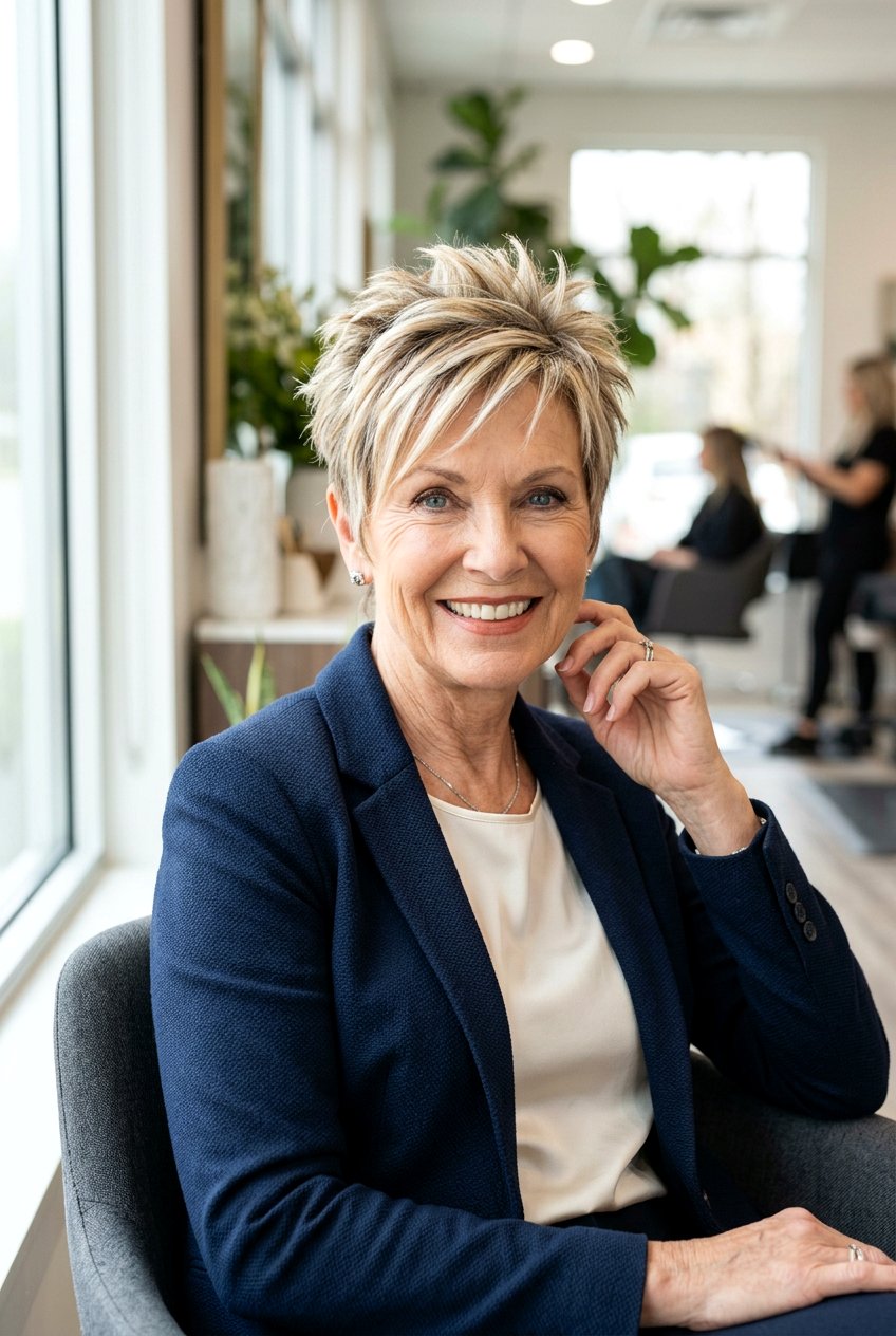 Spiky Hair Highlights - 20 short spiky haircuts for older women - 20 short spiky haircuts for older women