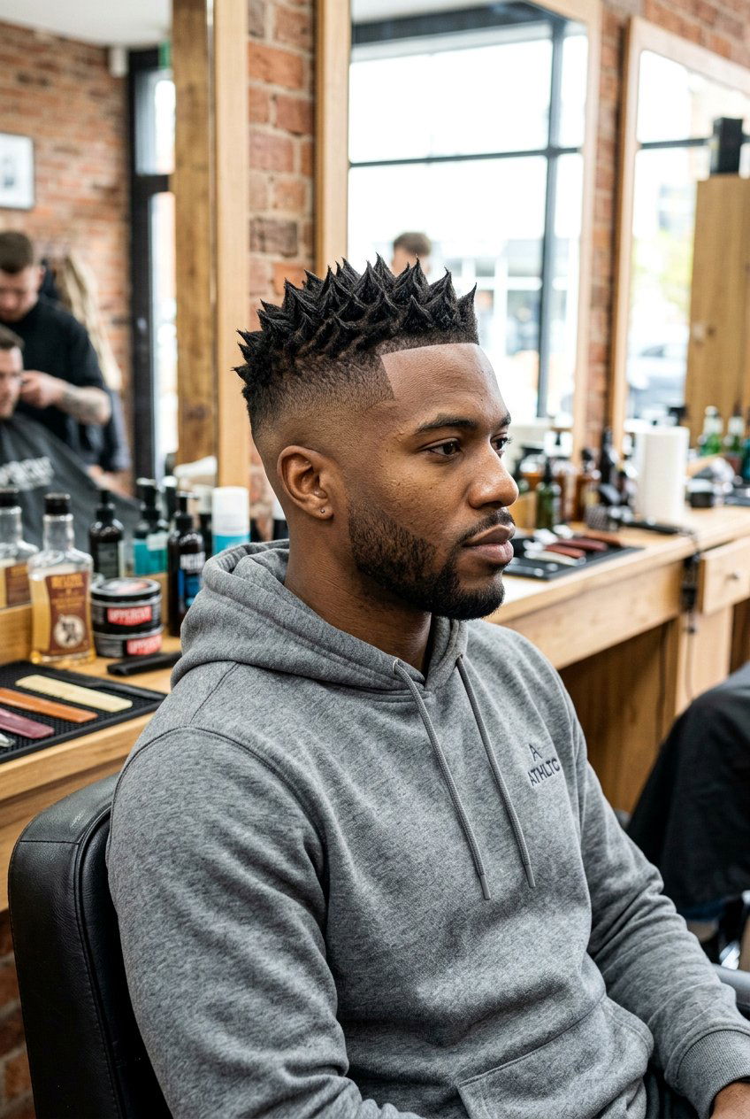 Spiky High Fade - 20 mens haircut for round face - 20 men’s haircut for round face