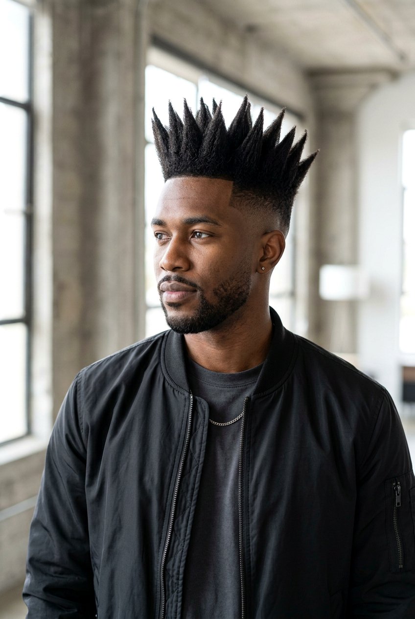 Spiky High Top - 20 mens haircut for round chubby face - 20 men’s haircut for round chubby face