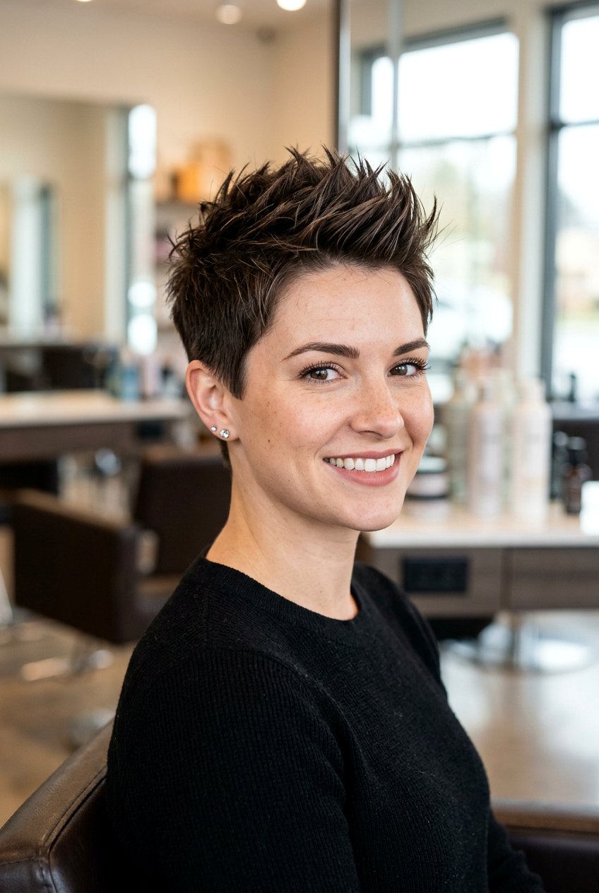 Spiky Pixie Cut - 20 easy short hairstyles for busy women - 20 easy short hairstyles for busy women