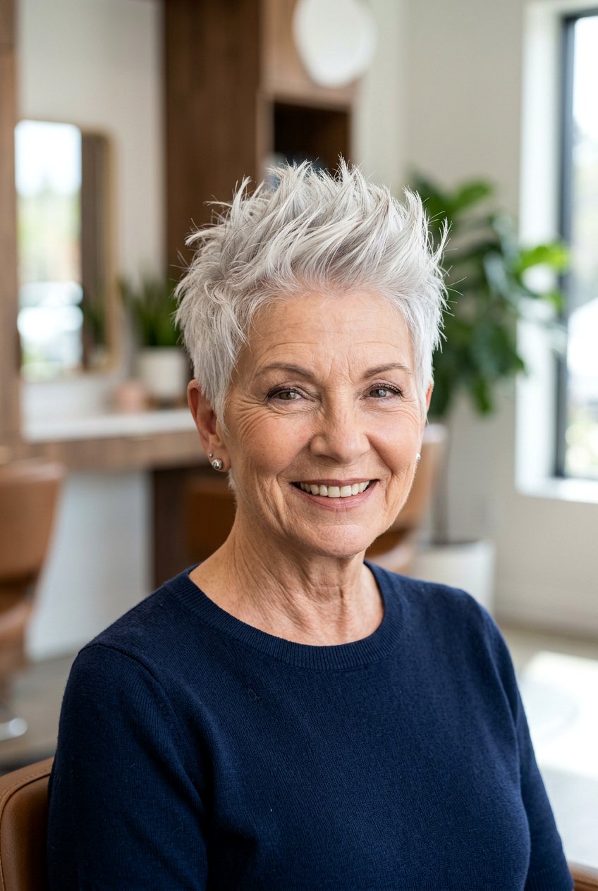 Spiky Pixie Cut - 20 pixie cuts for older women - 20 pixie cuts for older women