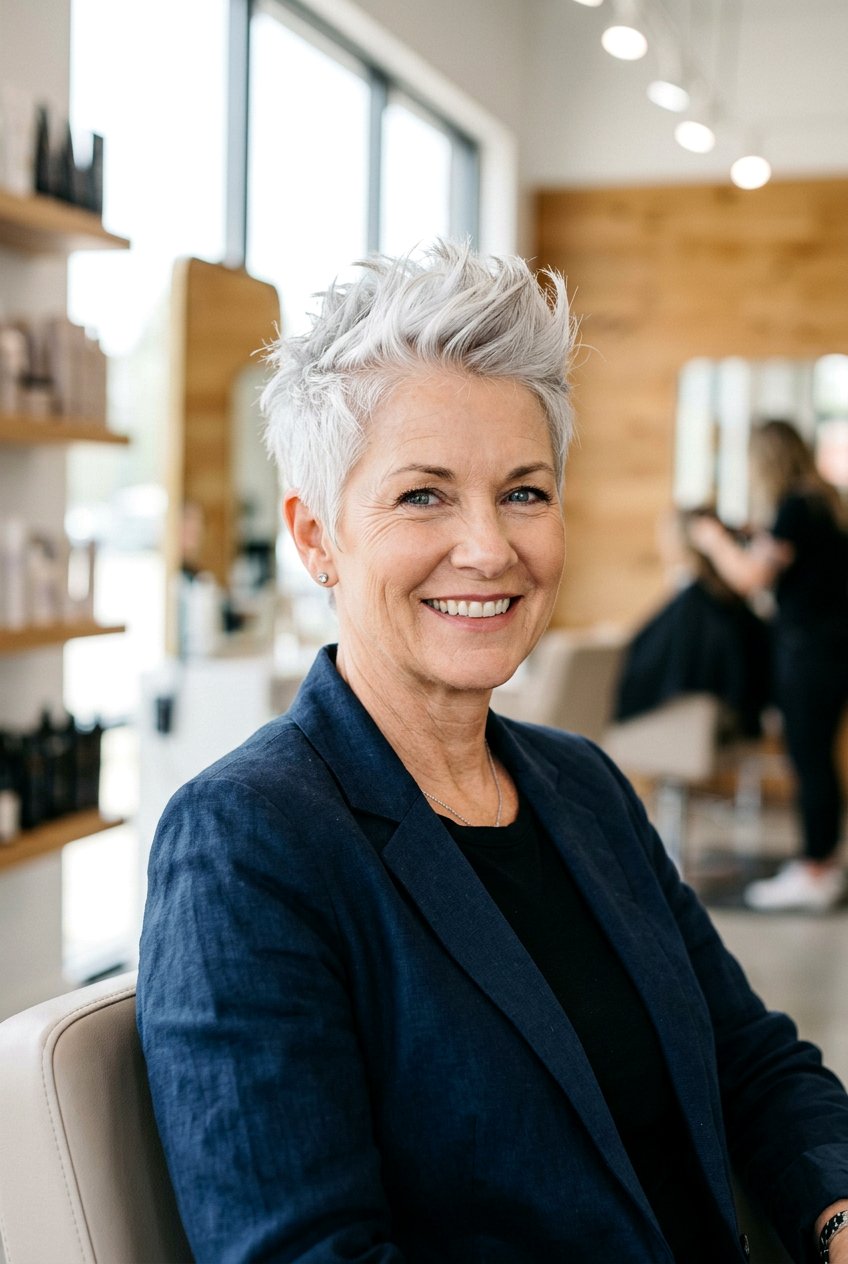 Spiky Pixie Cut - 20 short hairstyles for women over 70 - 20 short hairstyles for women over 70