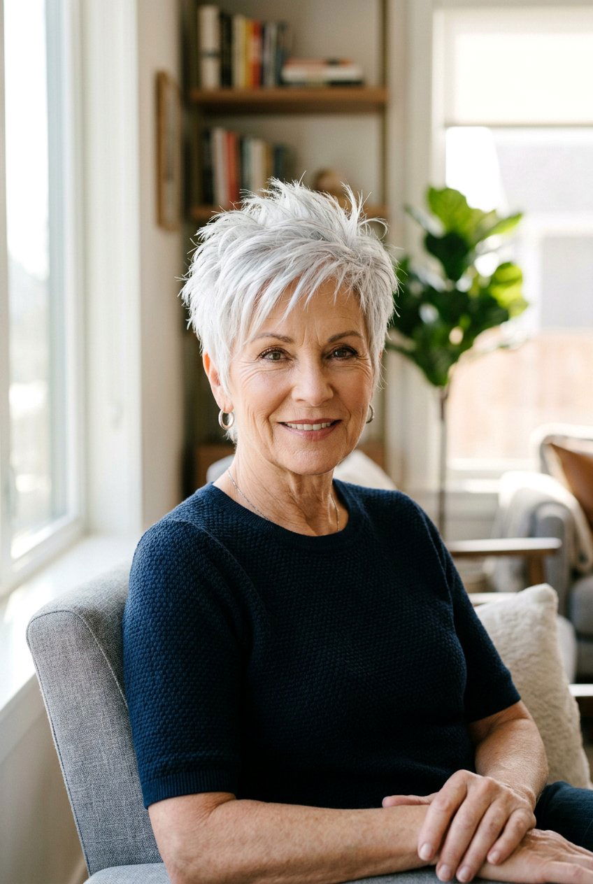 Spiky Pixie Cut - 20 short spiky haircuts for older women - 20 short spiky haircuts for older women